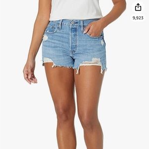 Levi’s 501 High Rise Distressed Denim Shorts Sz 28 & 29